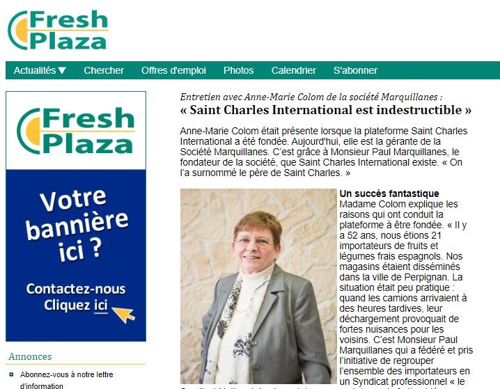 Interview Anne-Marie COLOM dans FreshPlaza